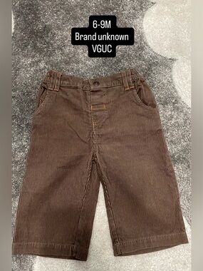 Brown straight, cut corduroy jeans